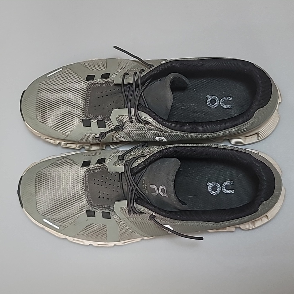 On Running Olive and Beige Athletic Shoes - Picture 10 of 15